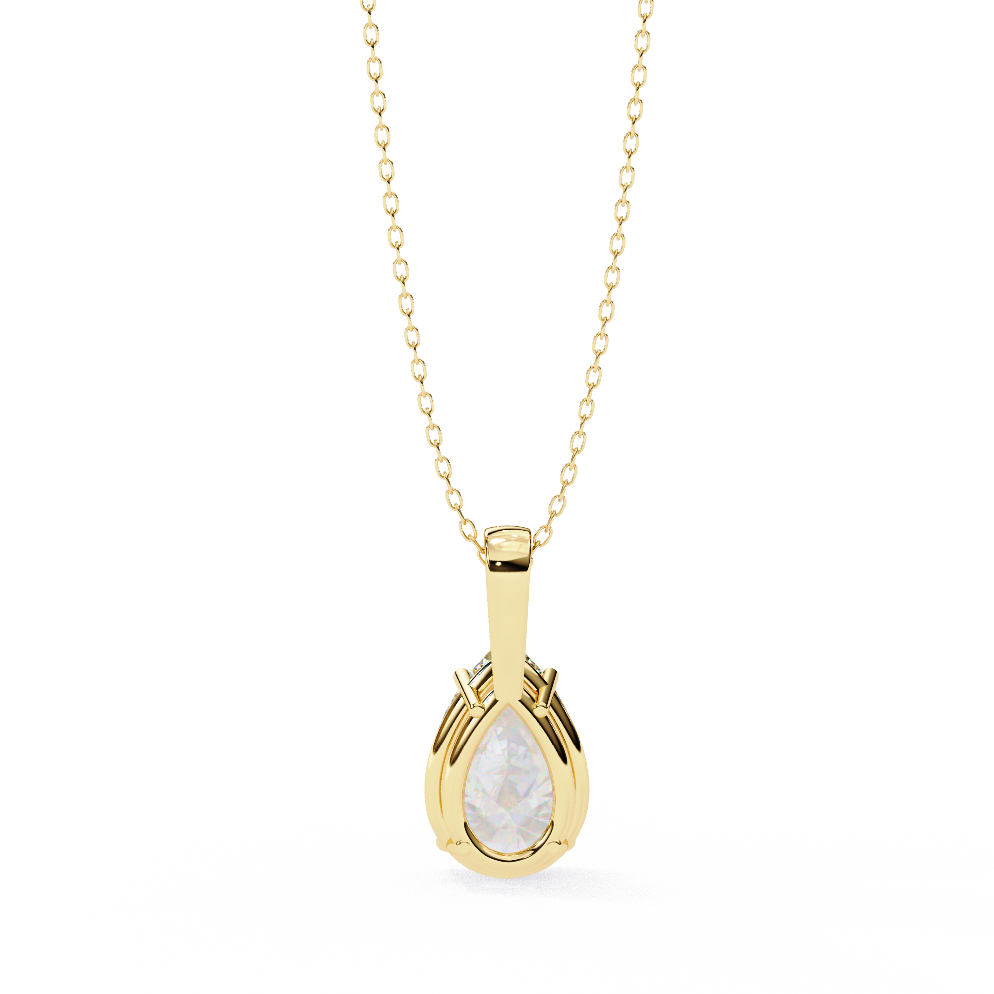 Solitairekart 2.06ct Pear-Cut Natural Diamond Solitaire Pendant-H Color, VS1 Clarity